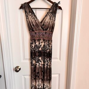 Bohemian Chic Black Ombre Maxi Dress